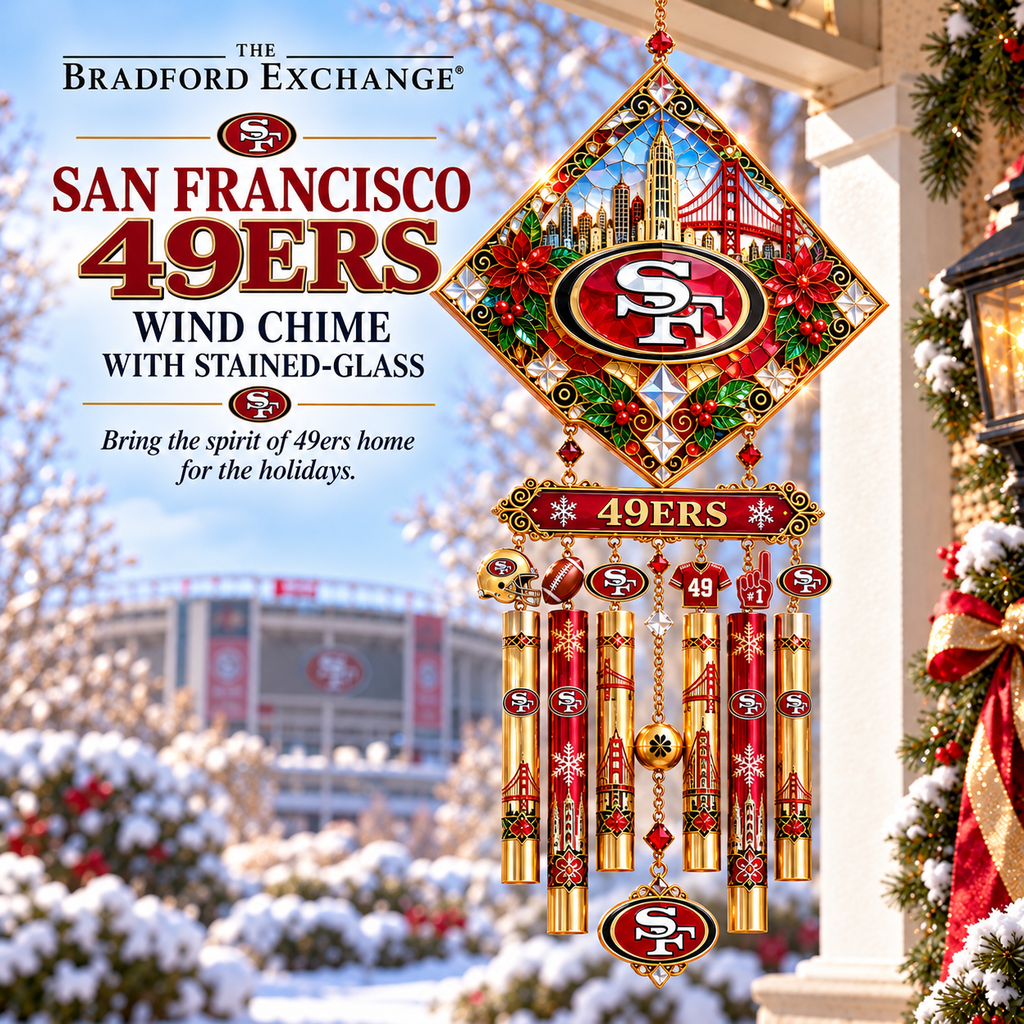 SF49 Premium Christmas Stained Glass Wind Chime NTNA