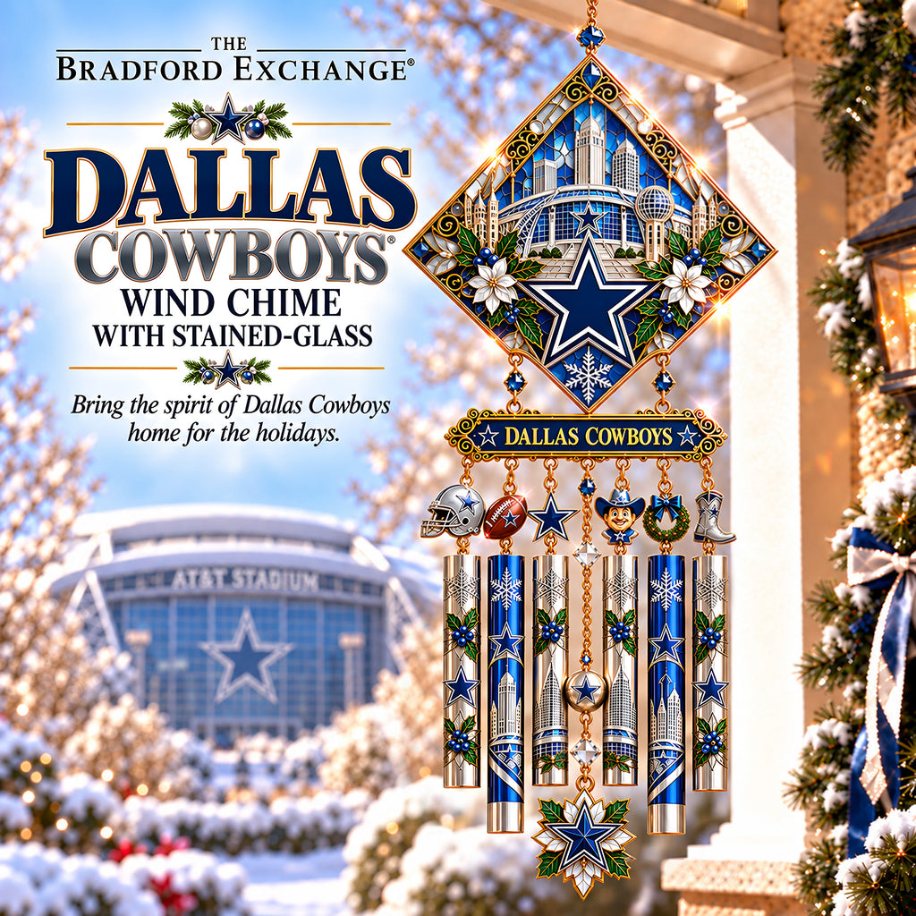 DLCB Premium Christmas Stained Glass Wind Chime NTNA