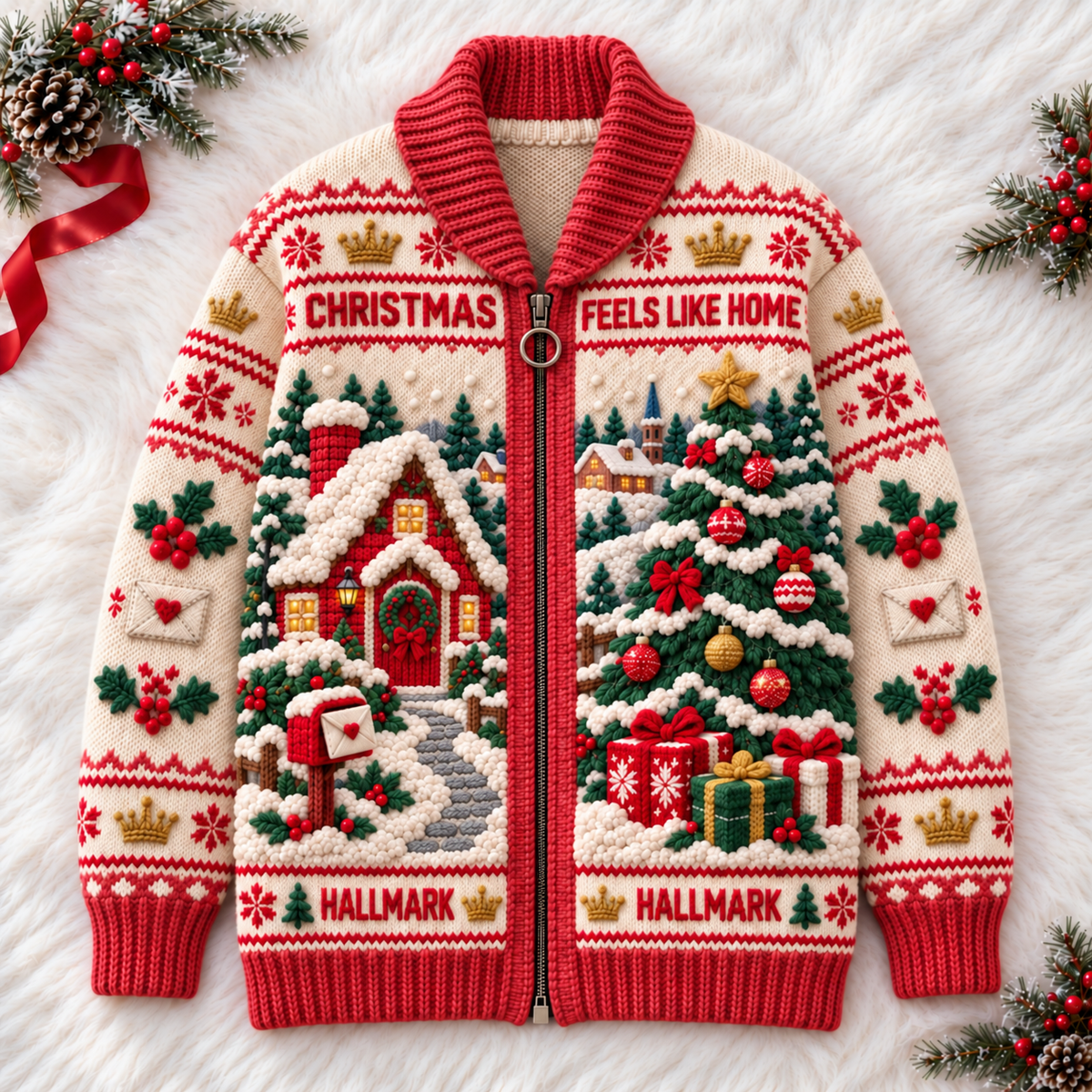HMTV WOOL ZIP CARDIGAN NPL