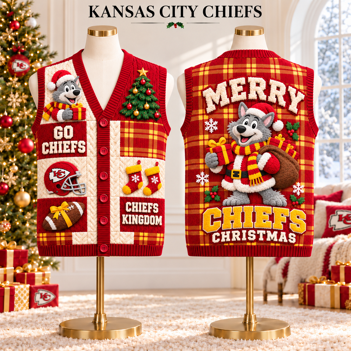 KCC Premium Christmas Cardigan Vest TMH