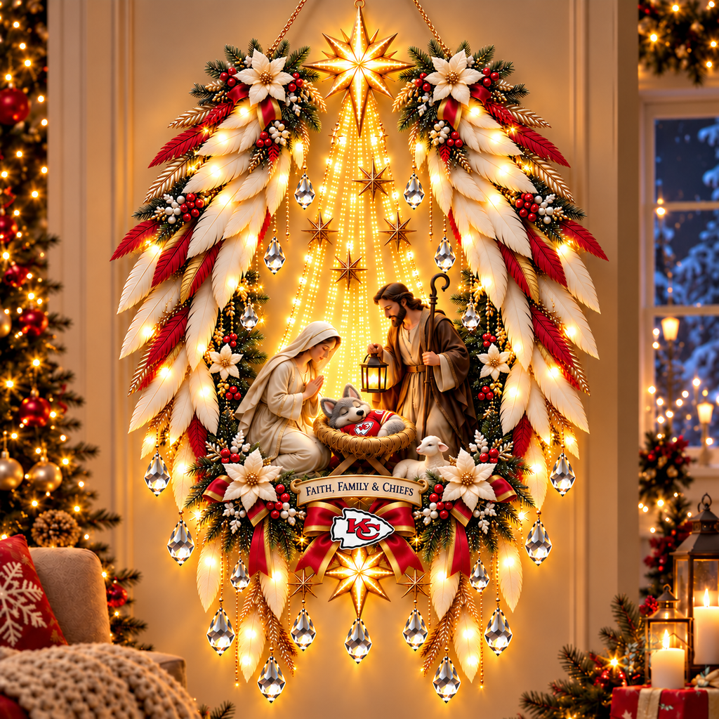 KCC Illuminated Christmas Nativity Angel Wings PNPA