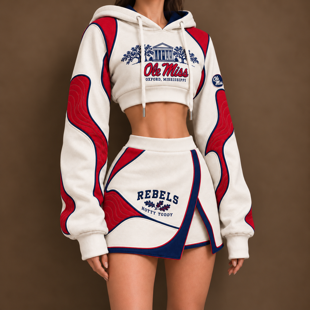 OMR Women’s Cropped Hoodie & Skirt Set DNBN